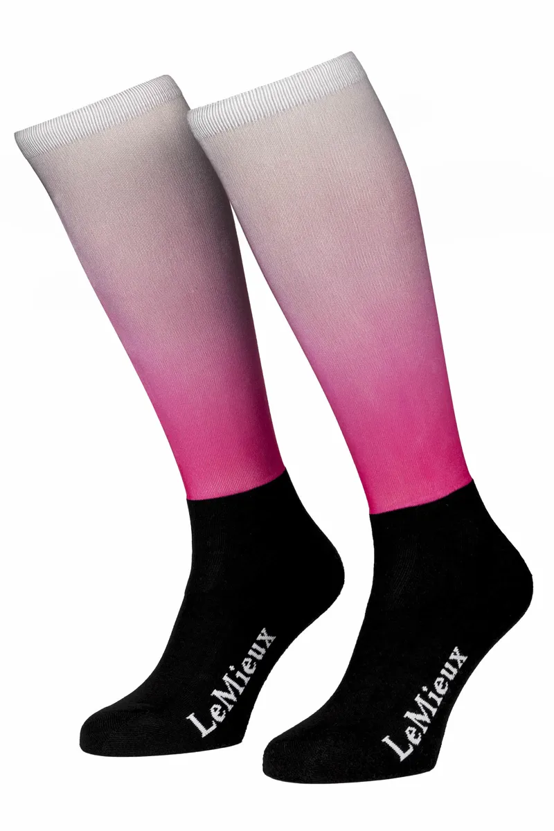 LeMieux Spectrum Socks Juniors in Watermelon and Grey